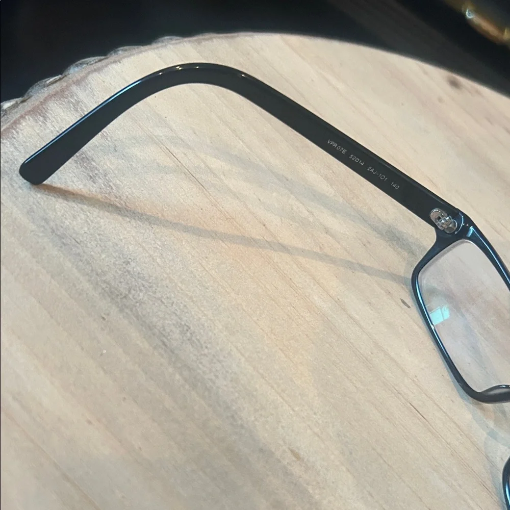 Prada Classic Black Rectangular Eyeglasses VPR 07E 2AJ-1O1 140/BP5167754